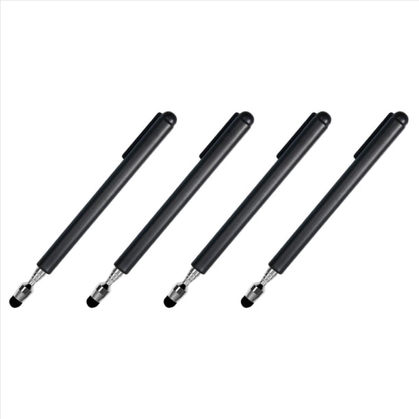 4X Lápiz Óptico Telescópico Universal para Pantallas Táctiles, Puntero Retráctil y Lápiz Óptico con Punta Flocada Especial (Negro)
