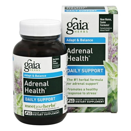 Gaia Herbs - Daily surrénale Santé support liquide Phyto-Caps - 60 Caps Vegan