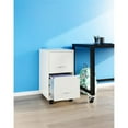 thumbnail image 4 of Pemberly Row 18in 2 Drawer Mobile Smart Vertical Filing Cabinet Pearl White, 4 of 10