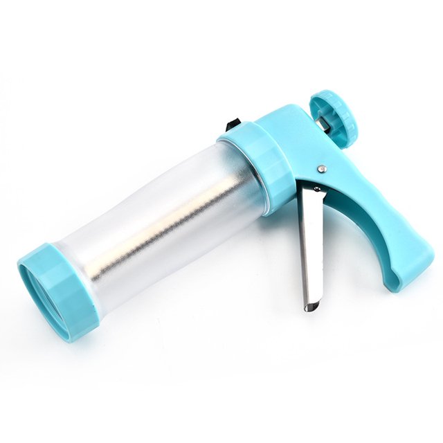 Prensa de galletas para hacer galletas con 16 discos y 6 puntas de decoración Suministros para hornear Kit de decoración de galletas Utensilios para hornear (Azul) WD.WDQZL Hogar