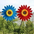 thumbnail image 7 of IMossad Sunflower Wind Spinner, 27" Plastic Wind Spinner with Stake, Wind Spinners for Yard and Garden Lawn Patio Decor,Hot Pink, 7 of 7