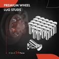 thumbnail image 3 of A-Premium 24Pcs M12-1.5 Wheel Studs Compatible with Toyota Camry, RAV4, Corolla, Prius, Highlander, Sienna, Avalon & Chevrolet Prizm, Nova & Lexus ES300, ES330, ES350 & Pontiac Vibe & Scion & Geo, 3 of 6