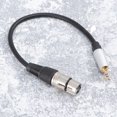 thumbnail image 2 of Cable adaptador estéreo de 3,5 mm macho a XLR macho de 0,3 m para altavoz, amplificador, micrófono, TC210KF183 (negro), 2 of 7
