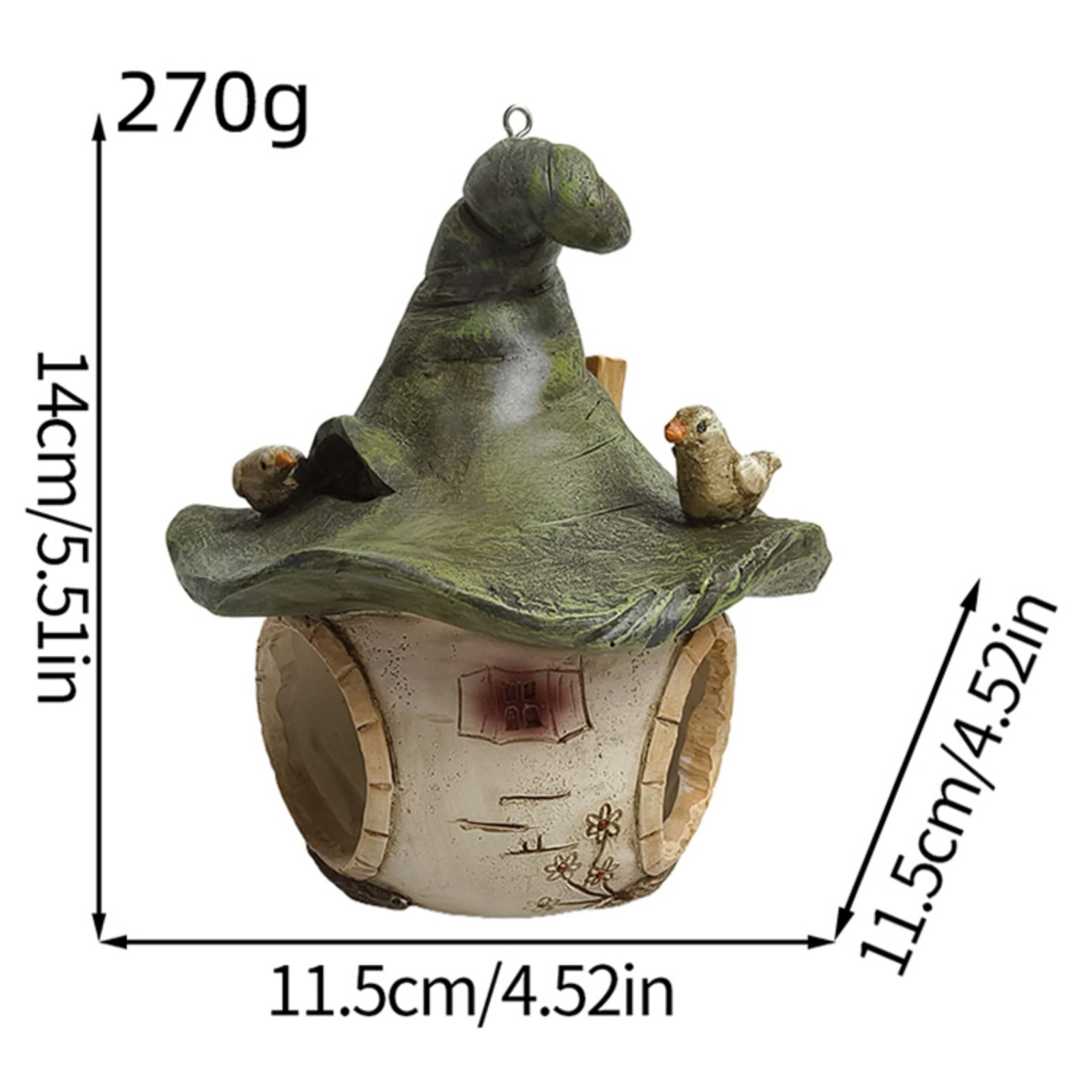 EUDIDV Suet Bird Feeder Hummingbird's Lair Hanging Tree Hummingbird Warm Lair Outdoor Courtyard Resin Decoration Bird Feeding Device Avian Feast Station
