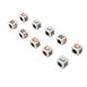 thumbnail image 5 of Dados de juego de mesa RLC de plástico blanco, peso ligero, centro izquierdo y derecho, 10 Uds., 5 of 12