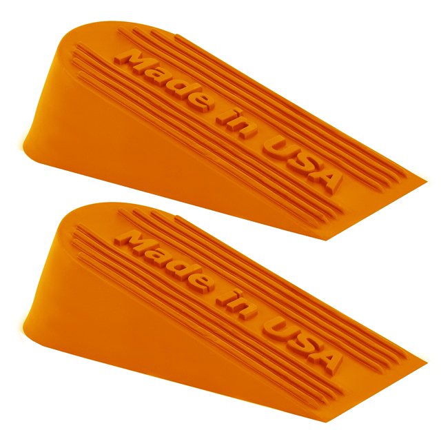 Tapón de puerta con suspensión Dudes, goma naranja, 16,5 x 7 x 5 cm, paquete de 2