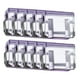 thumbnail image 1 of 10 pinzas para fijar perneras de pantalón, portátiles, multiusos, premium. Morado transparente, 1 of 8