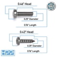 thumbnail image 2 of HPP Stainless Steel License plate Screws Compatible with All Infiniti Models, 2 of 4