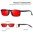 thumbnail image 6 of Joopin Rectangular Sleep Glasses with Blue Green Light Blocking, Red Light Lens for Computer Gaming, Screen Fatigue & UV400 Protection, 6 of 7
