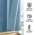 thumbnail image 3 of Gogreen Solid Thermal Insulated Grommet Blackout Curtains/Drapes for Bedroom Window (2 Panels, 42 inches Wide by 84 inches Long, Blue), 3 of 5