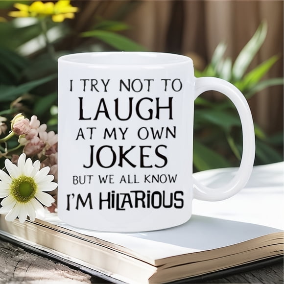 Laugh Out Loud with Hilarious Jokes A Perfect Mug for Every Laughing Moment Ceramic- Printed Novelty Mug Dishwasher Safe Useor as a Gift for Others