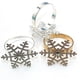 thumbnail image 2 of Cateissary Anillos para servilletas de copo de nieve plateados de aspecto bonito de acero inoxidable de 6 uds para una configuración de elegante Barra de herramientas oro, 2 of 6