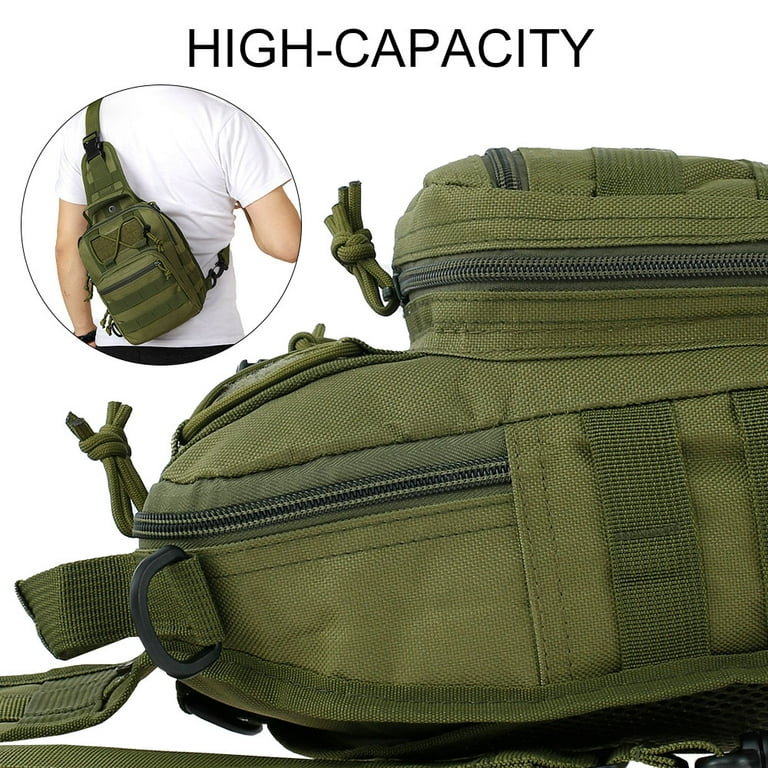 Hands DIY Chest Sling Bag Tactical Shoulder Backpack Crossbody Bag  Waterproof Shoulder Chest Bag Military Sport Bag for Men Outdoor Running  Travelling Camping Cycling - Walmart.com