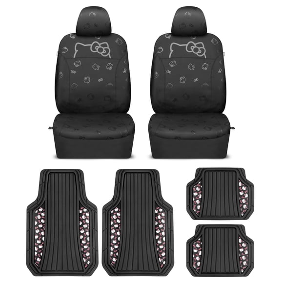 Fundas para asientos y tapetes para piso Carbella Hello Kitty de cuero PU