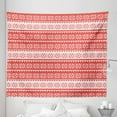 thumbnail image 1 of Nordic Tapestry, Norwegian Swedish Traditional Motifs Stitch Needlework Pattern Vintage Image, Fabric Wall Hanging Decor for Bedroom Living Room Dorm, 5 Sizes, Vermilion White, by Ambesonne, 1 of 1