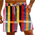 thumbnail image 2 of Puntoco Pantalones Cortos Con Estampado Hawaiano Para Hombre, Pantalones Cortos Con Bolsillo Y Cordón, Color M, Pantalones Cortos Hombre, 2 of 6
