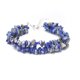 thumbnail image 1 of Xiao Hua Pulsera de cuentas hecha a mano, ideal para hombres y mujeres, con cristales de piedra natural de doble capa (azul oscuro)., 1 of 3