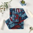 thumbnail image 6 of 3 Piece Bath Towels Set Bath Towel, Hand Towel and Face Towel for Bathroom, Gym, Hotel Red Butterflies and Flags, 6 of 8