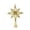 Gold-GD-home supplies, variant on LEFTHIGH Home Powdered Octagonal Star Tree Topper Pull String Christmas Tree Top Decoration Gold Plastic 22x16cm Decorations