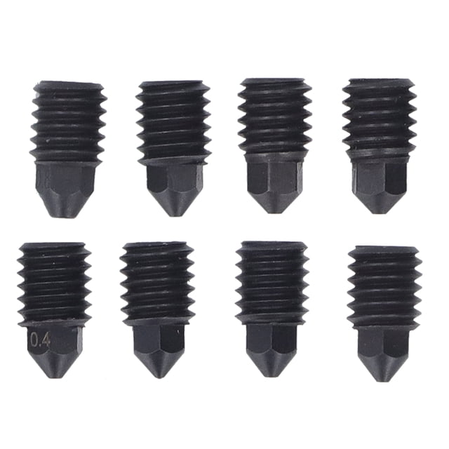 Boquillas de acero endurecido de 8 piezas para extrusor de impresora 3D Bambu Lab, juego de hotend de 0,2, 0,4, 0,6 y 0,8 mm.