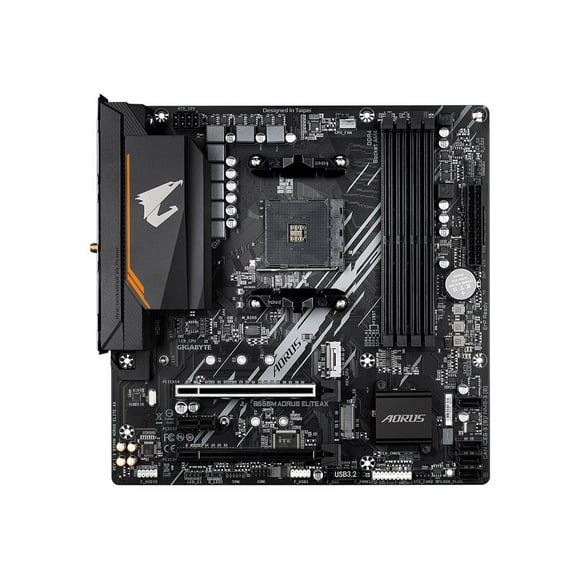 AORUS B550M ELITE AX - 1.3 - motherboard - micro ATX - Socket AM4 - AMD B550 Chipset - USB 3.2 Gen 1 - Gigabit LAN, Wi-Fi, Bluetooth - onboard graphics (CPU required) - HD Audio (8-channel)