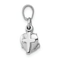 thumbnail image 3 of Diamond2Deal 10K White Gold Faith, Hope and Charity Charm Pendant for Women (L- 0.71 inch, W-0.28 inch), 3 of 5