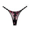 thumbnail image 5 of Sexy Metal Letter Buckle Splicing Thong Women Girl Satin Underwear Lingerie Seamless Panties High Fork Briefs M ZEBRA, 5 of 7