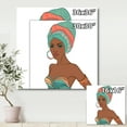 thumbnail image 4 of Designart ' African American Woman With Turban and Earring ' Modern Canvas Wall Art Print, 4 of 4