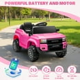 thumbnail image 4 of 12V Ride on Toy for Kids, Licensed Toyota LC250 2024 Powered Ride on Car with Remote Control, Kids Electric Cars for Boys Girls 3-5 with Bluetooth, Music, LED Lights, 3 Speeds, 4 Wheelers, Pink, 4 of 9