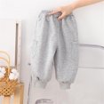 thumbnail image 4 of Hicidod Boys Sweatpants Solid Cute Bear Casual Toddler Cargo Pants Fleece Lined Warm Fall Winter Girls Jogger Pants with Pockets, 4 of 7