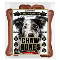 Texas Pet Company Global Collection Chaw Bones Beef Flavor Long Lasting Chews for Dogs (Medium 4 Pack)