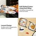 thumbnail image 4 of Gnome and Pumpkin 5 Pcs Kitchen Set Heat Resistant Oven Mitts and Non-Slip Pot Holders with Adjustable Cooking Apron, 4 of 6
