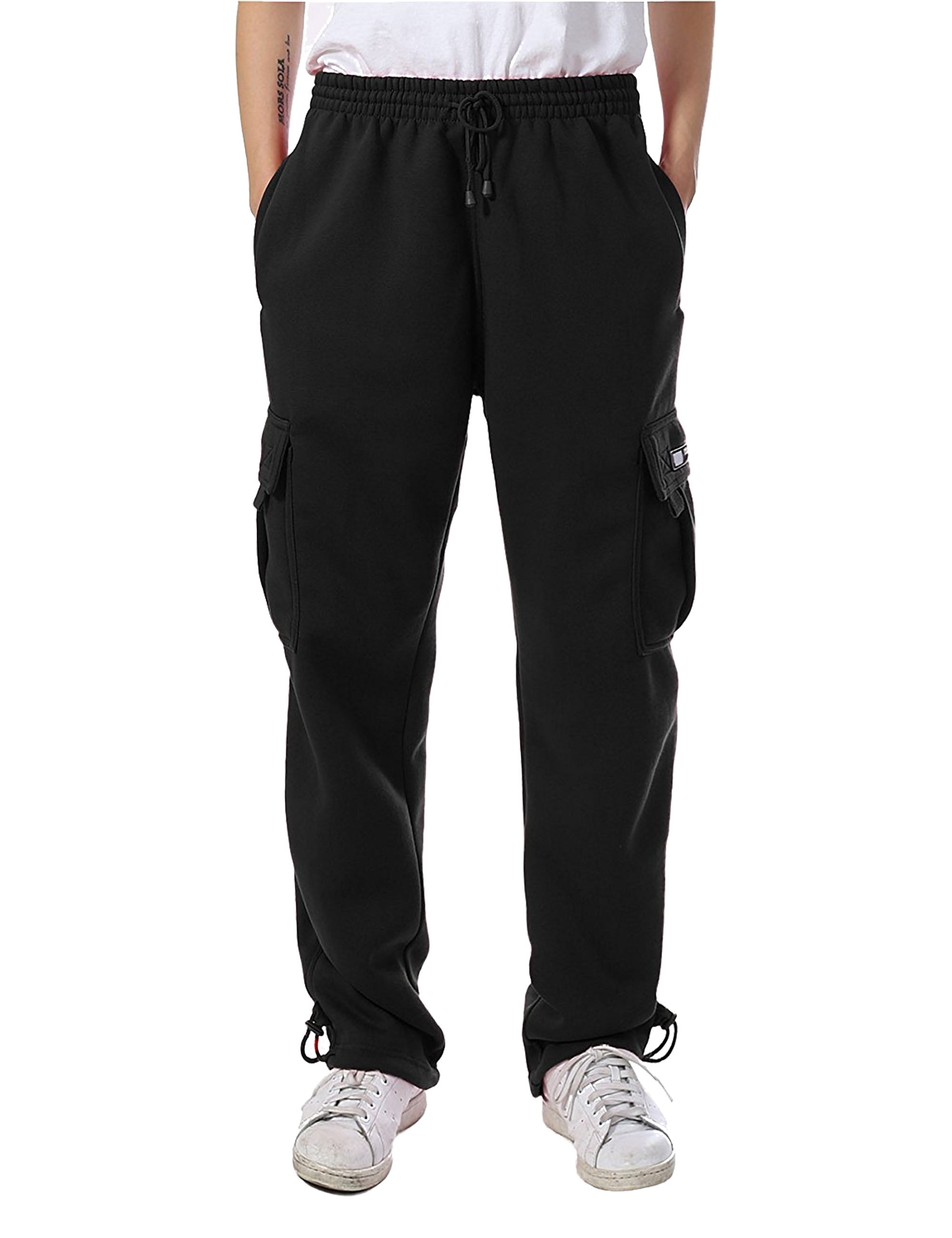mens cargo sweatpants with zipper