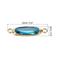 thumbnail image 2 of Unique Bargains Birthstone Connector Link, 5Pcs Diamond Clear charm Links, Round Glass Crystal Bead Link, Blue, 2 of 5