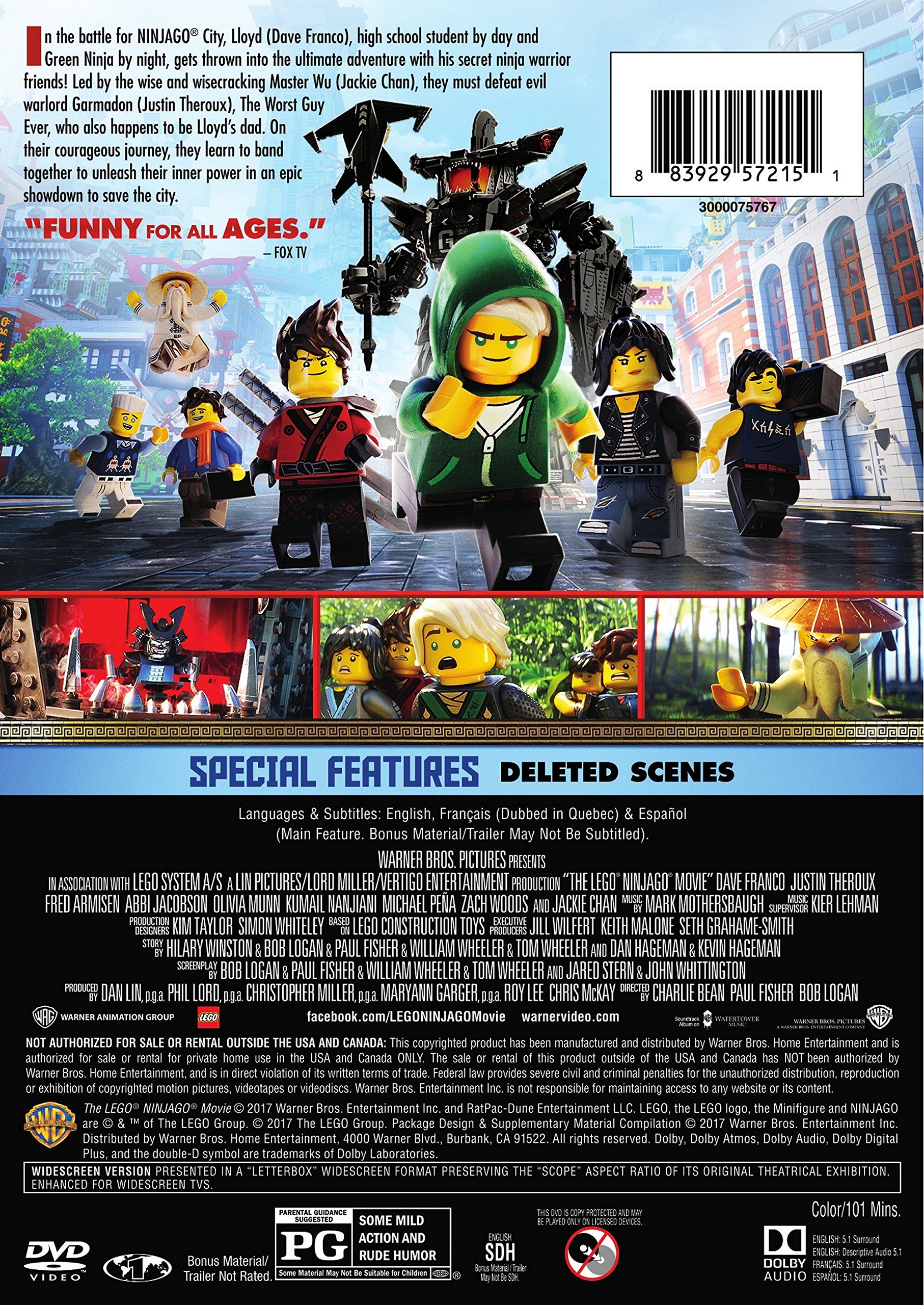 The Lego Ninjago Movie (DVD), Warner Home Video, Kids & Family - image 5 of 5