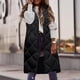 thumbnail image 4 of Abrigo largo con capucha y bolsillo cálido para mujer, chaqueta de invierno sin mangas, parka de plumón, abrigo para mujer, 4 of 5