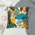 thumbnail image 2 of JRXY Short Plush Pillowcase, Palm Leaves with Lush Branches and Leaves, Tropical Jungle Palm Leaves with Charming Colors, 1 Piece White, 2 of 5