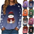 thumbnail image 4 of TTUHYWXI Christmas Sweatshirts for Women Long Sleeve Fuzzy Pullover Xmas Graphic Holiday Shirts Crew Neck Oversized Tops (Black, 3XL), 4 of 9