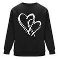 thumbnail image 6 of WREESH Oversized Sweatshirt for Men Crewneck Sweatshirts Loose Casual Heart Graphic Pullover Tops Spring Valentine's Shirt Black, 6 of 6