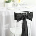 thumbnail image 4 of BalsaCircle 5 Black Accordion Crinkle Taffeta Chair Sashes Wedding Party, 4 of 8