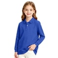 thumbnail image 2 of Grblisyd Boys School Uniform Long Sleeve Polo Shirt Kids Golf Shirts Back to School Clothes, 2 of 8