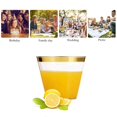 thumbnail image 2 of 5X Golden Plastic Cups 9 Oz Disposable Cup Plastic Wine Glass Party Cups Transparent Plastic Cup for Parties, 2 of 7