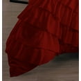 thumbnail image 4 of D.N.G. BEDDINGS 100% Egyptian Cotton 5 Piece Circle Ruffle Comforter Set with 1 Freebie Ruffle Pillow | 550 GSM Filled Microfiber - Twin/TwinXL Size, Burgundy Color - 800 Thread Count, 4 of 5
