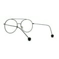thumbnail image 2 of Lunettes de Mode Rétro pour Femmes à Monture Ronde en Métal Noires, 2 of 4