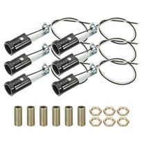 Uxcell Candelabra Base Lamp Holder Light Socket, 6pcs UL Listed Keyless E12 Bulb Socket, 2.4"