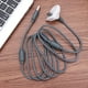 thumbnail image 5 of Cable de datos Cable de carga USB de doble anillo magnético de 1,8 m para el controlador Xbox 360 (gris) Tmvgtek Nuevos Originales, 5 of 9