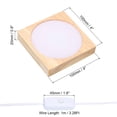 thumbnail image 2 of Unique Bargains 4x4 Inch Wooden LED Light Base, Wood Display Base Stand w Switch for Crystal Glass, White Light, 2 of 7