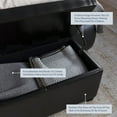 thumbnail image 2 of BELLEZE Storage Ottoman Bench Footstool - Amherst (Black), 2 of 7