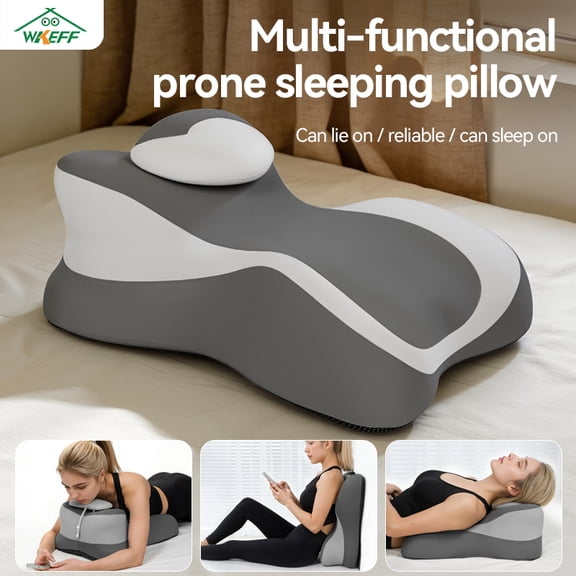 2 Styles Ergonomic Support Pillow, Multi-Functional Prone Pillow, Breathable Bed Pillow, Suitable for Side Sleeping And Back Sleeping, Memory Foam Pillow
