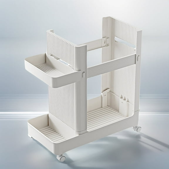 Yibooy Gym Equipment Storage Rack Trolley with Wheels Yoga Mat Storage Basket (White)